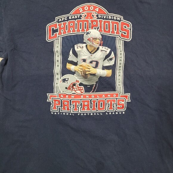 New England Patriots 2004 Champions Men's Tshirt Size 2X Navy Blue - Picture 2 of 5